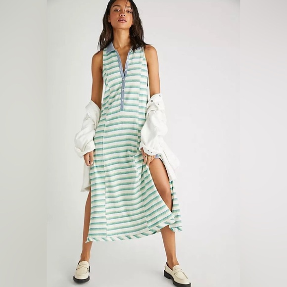 Free People Downtown Midi Dress . - Picture 2 of 7